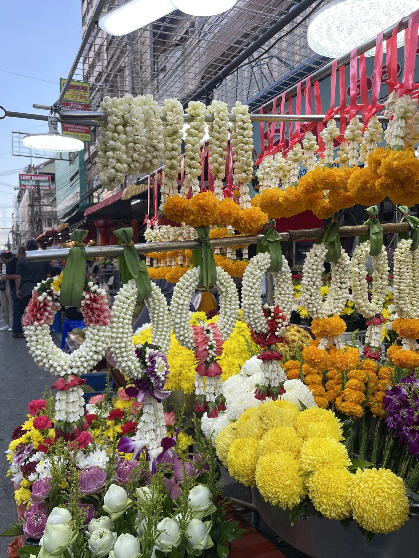 Flower market stall