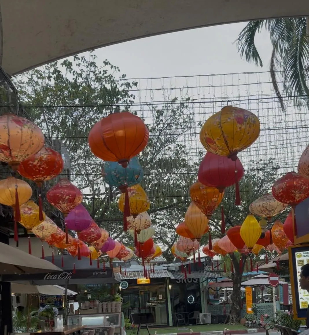 Colorful hanging lanterns